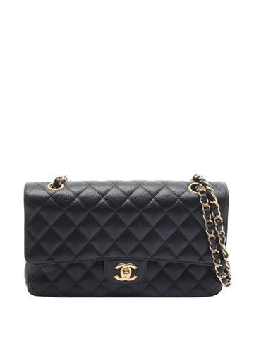 Chanel Pre Owned 2018 Medium Classic Caviar Double Flap Shoulder Bag