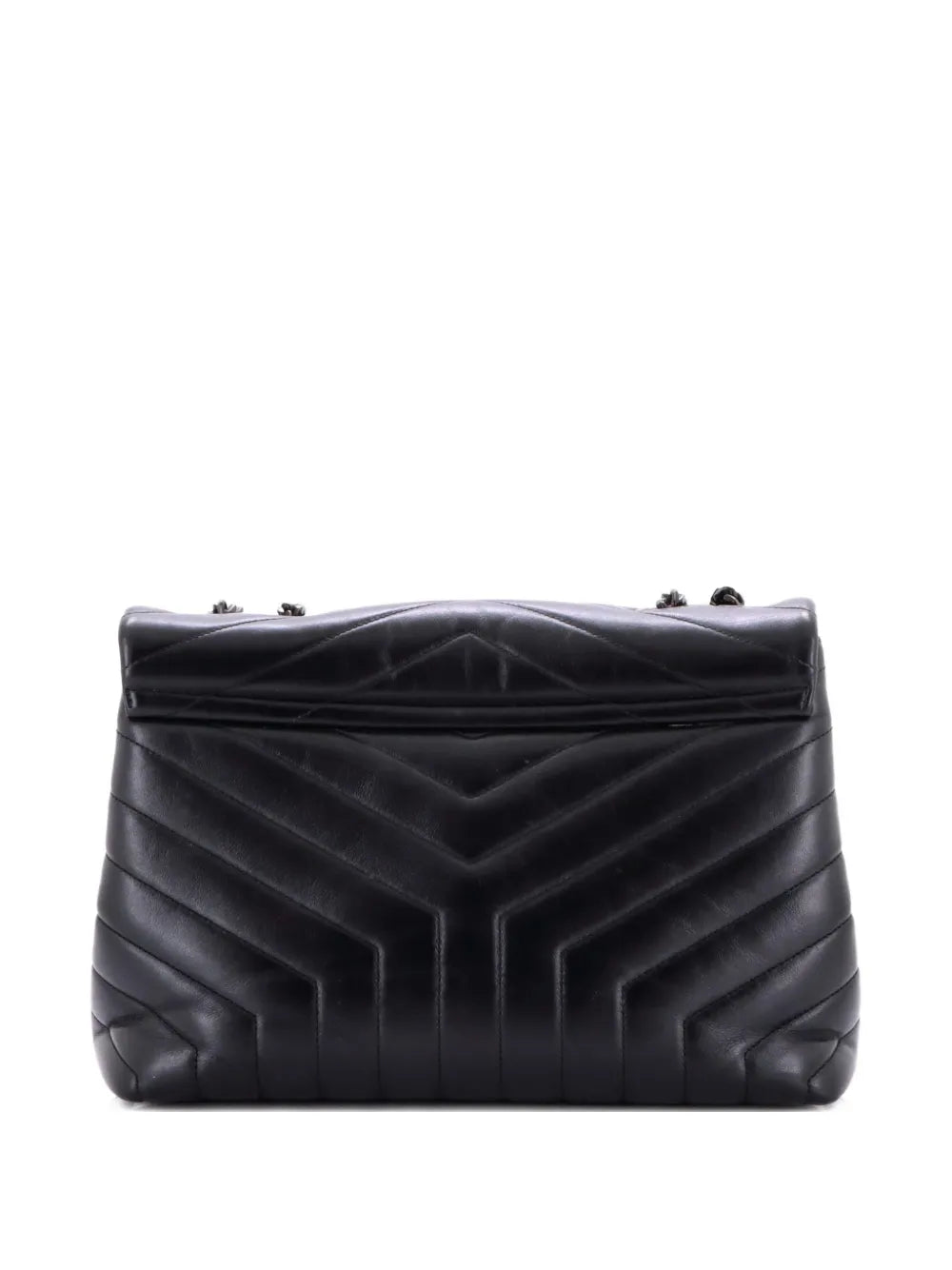Saint Laurent Pre Owned Loulou Matelasse Chevron Leather Medium Shoulder Bag