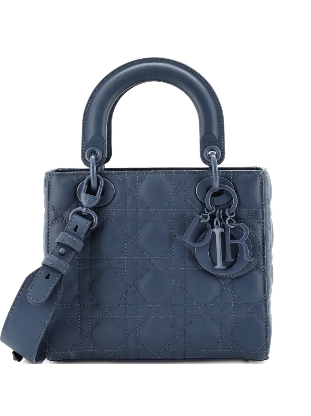 Christian Dior Pre Owned Ultra Matte My Abcdior Lady Dior Bag Cannage Quilt Calfskin Shoulder Bag