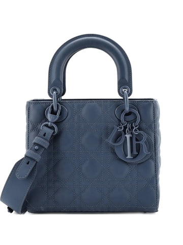 Christian Dior Pre Owned Ultra Matte My Abcdior Lady Dior Bag Cannage Quilt Calfskin Shoulder Bag