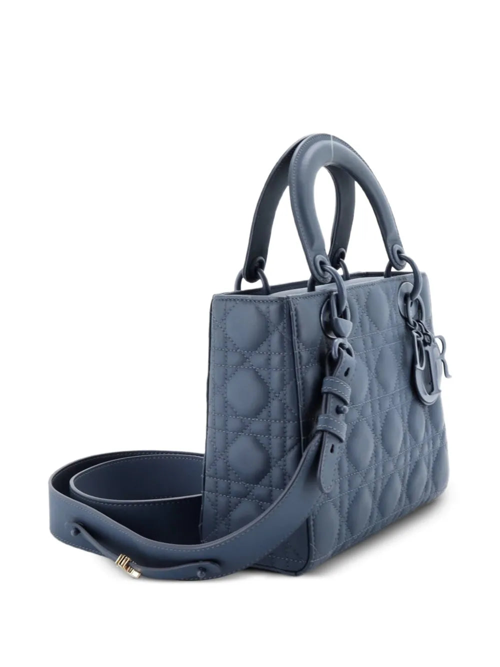 Christian Dior Pre Owned Ultra Matte My Abcdior Lady Dior Bag Cannage Quilt Calfskin Shoulder Bag
