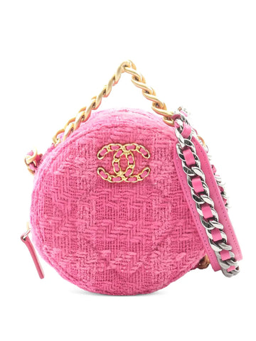 Chanel Pre Owned 2019 Chain Strap Tweed Mini Bag