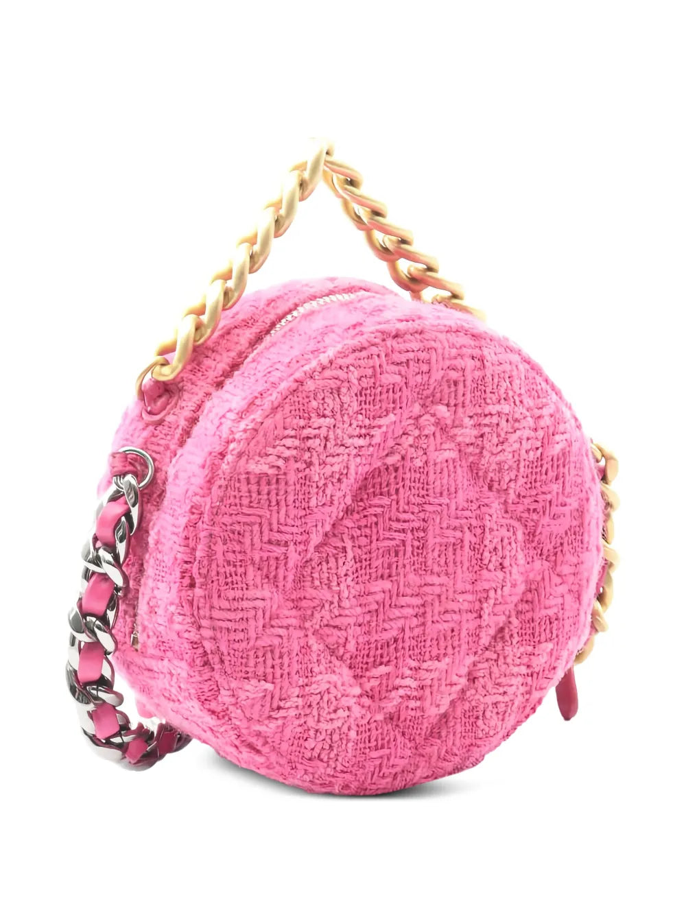 Chanel Pre Owned 2019 Chain Strap Tweed Mini Bag