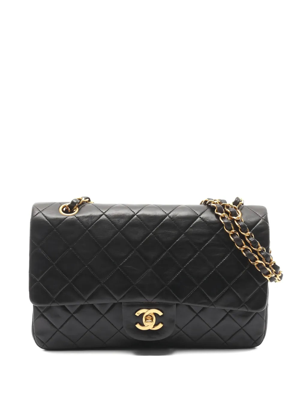 Chanel Pre Owned 1994 1996 Double Flap Chain Strap Shoulder Bag