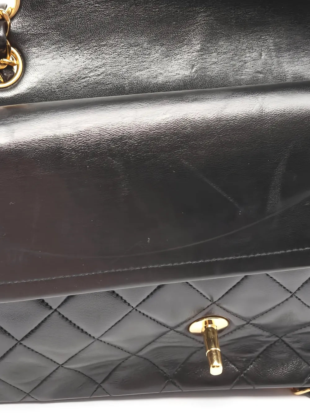 Chanel Pre Owned 1994 1996 Double Flap Chain Strap Shoulder Bag