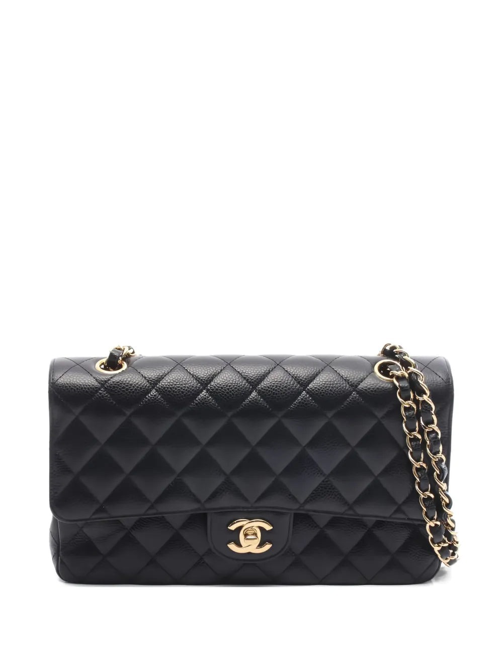 Chanel Pre Owned 2018 Double Flap Chain Strap Shoulder Bag