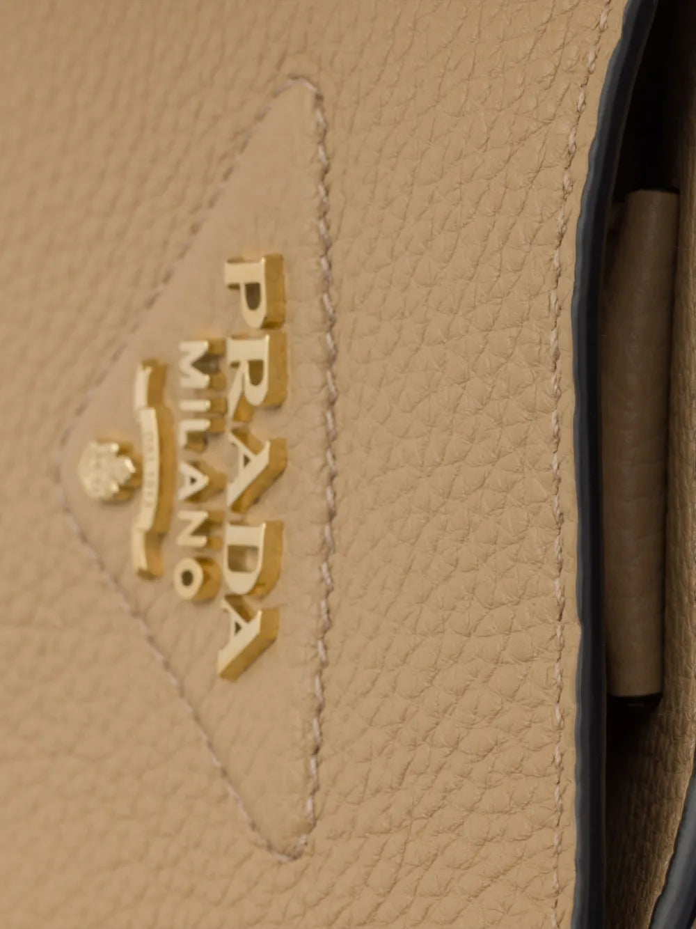 Prada Logo Detail Leather Shoulder Bag