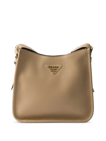 Prada Logo Detail Leather Shoulder Bag