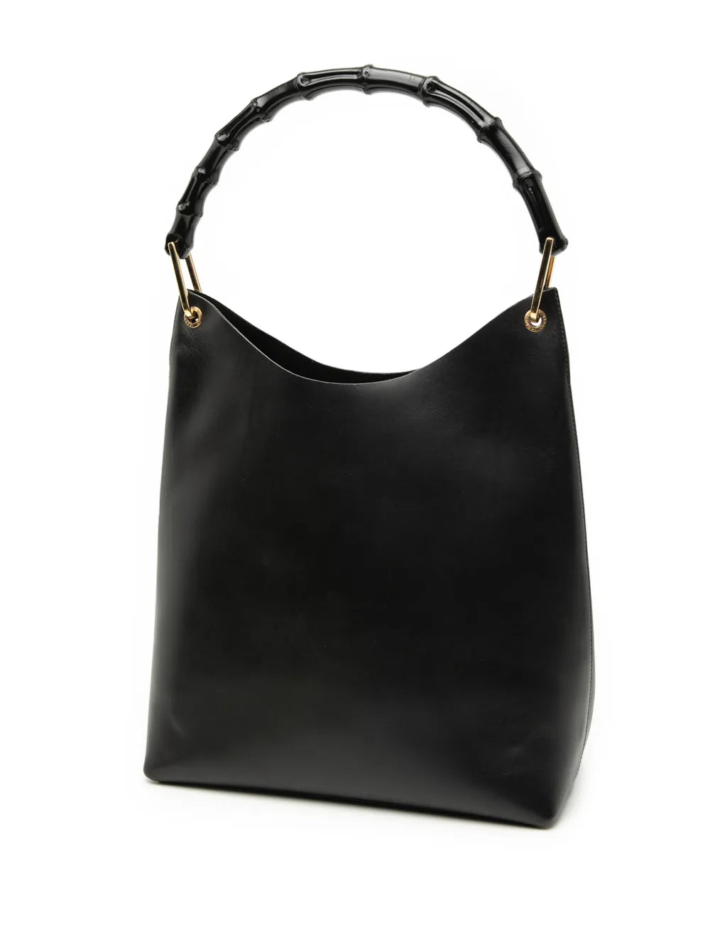 Gucci Pre Owned 20Th Century Leather Bamboo Shoulder Bag