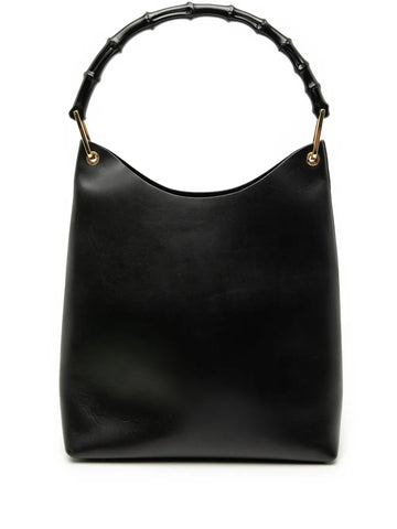 Gucci Pre Owned 20Th Century Leather Bamboo Shoulder Bag