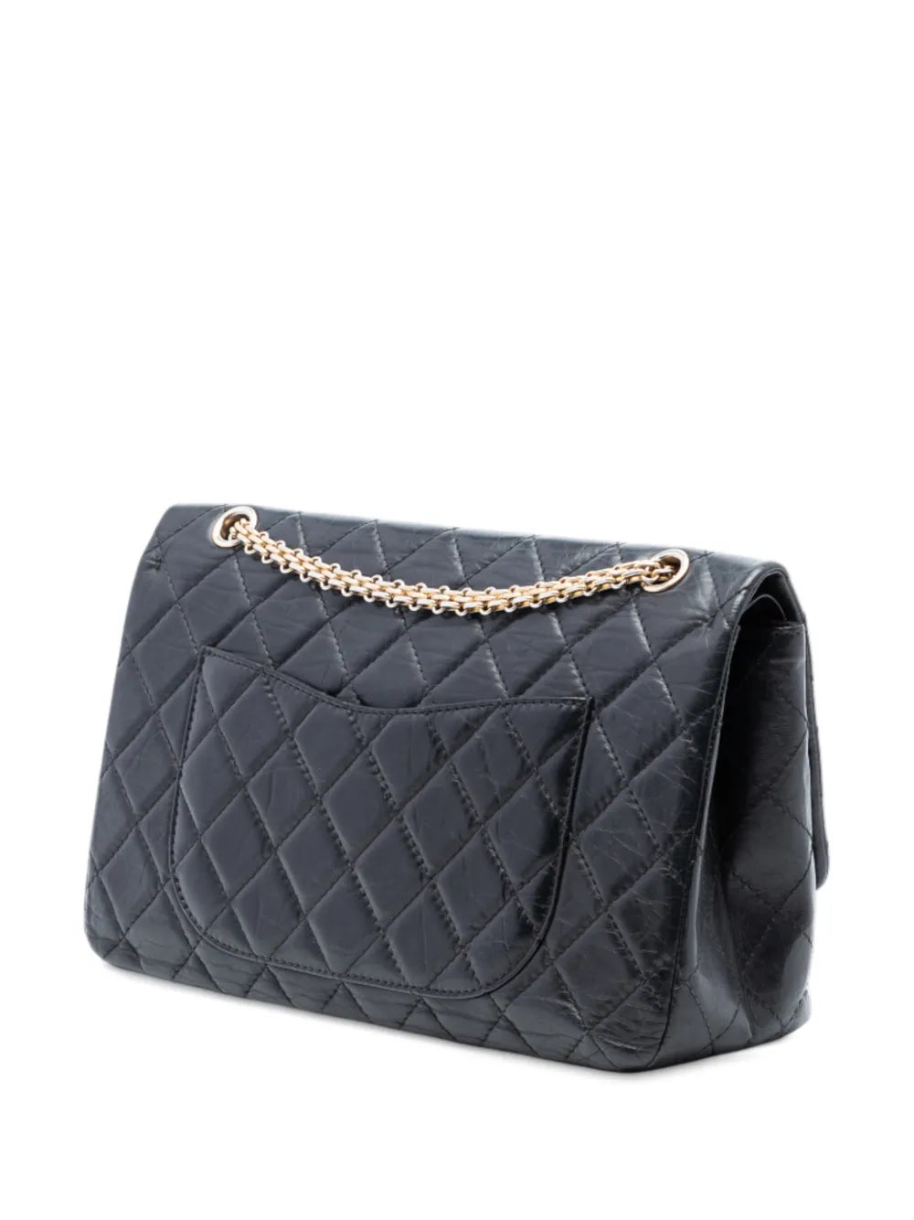 Chanel Pre Owned 2009 2010 Reissue 255 Aged Calfskin Double Flap 226 Shoulder Bag