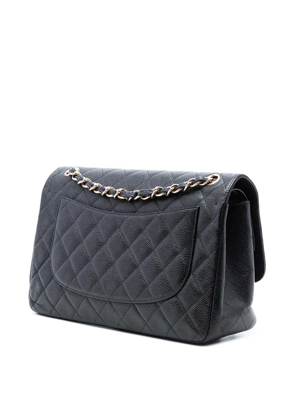 Chanel Pre Owned 2010 2011 Jumbo Classic Caviar Double Flap Shoulder Bag