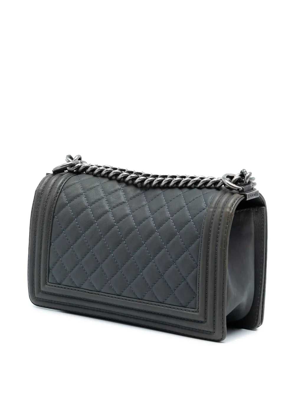 Chanel Pre Owned 2014 Paris Dallas Old Medium Quilted Calfskin Cowboy Boy Flap Shoulder Bag