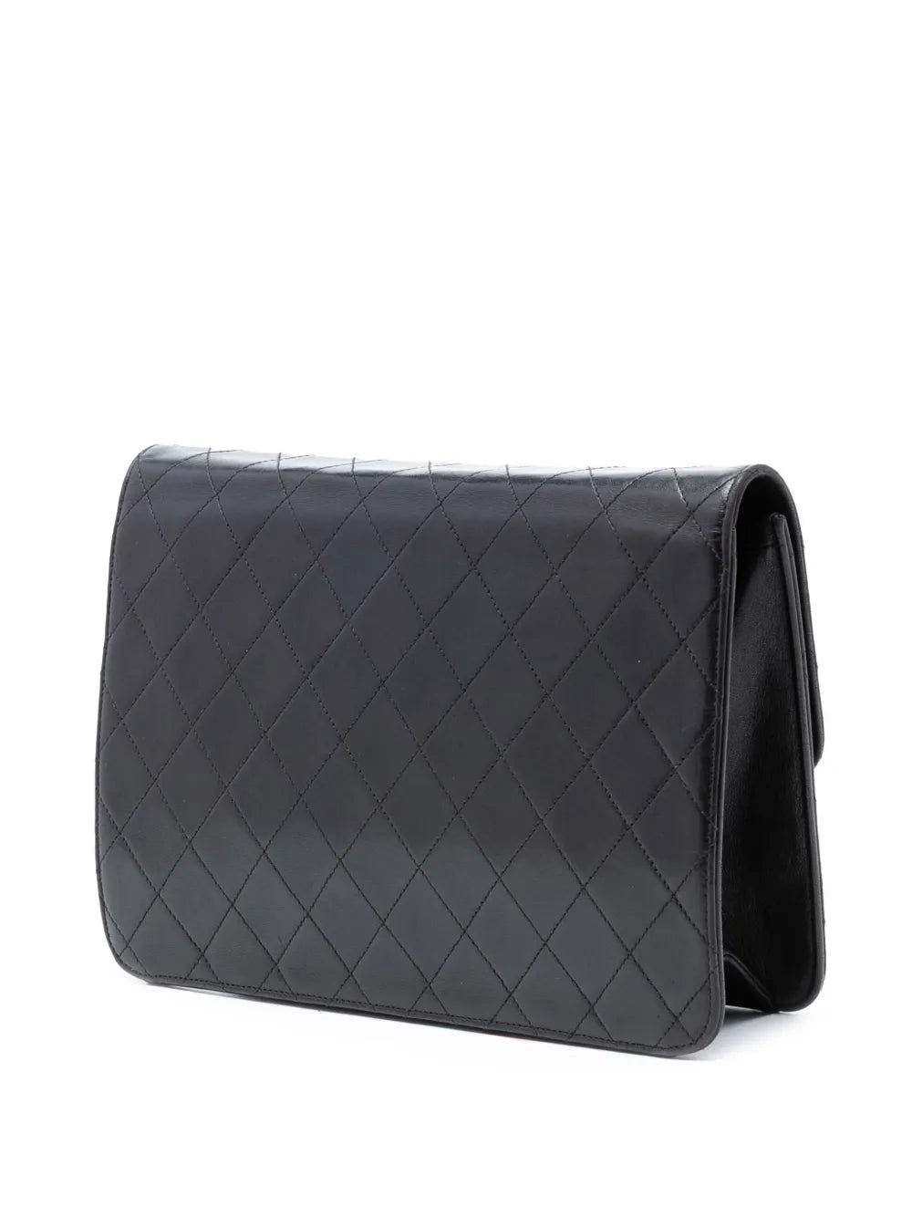 Chanel Pre Owned 1994 1996 Medium Cc Quilted Lambskin Single Flap Shoulder Bag