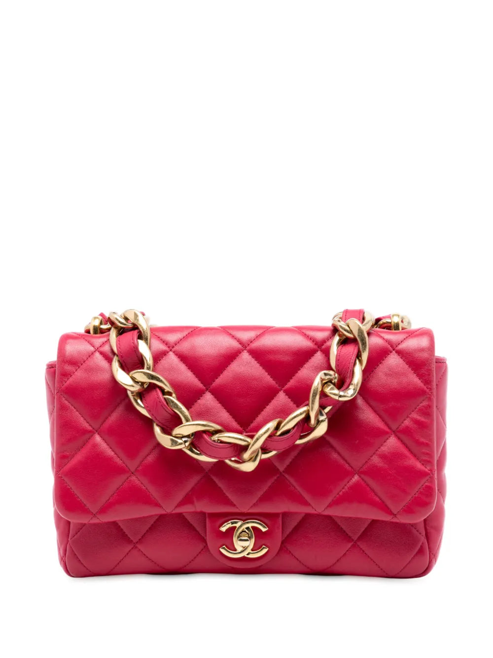 Chanel Pre Owned 2021 2025 Large Quilted Lambskin Funky Town Flap Shoulder Bag