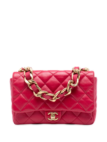 Chanel Pre Owned 2021 2025 Large Quilted Lambskin Funky Town Flap Shoulder Bag