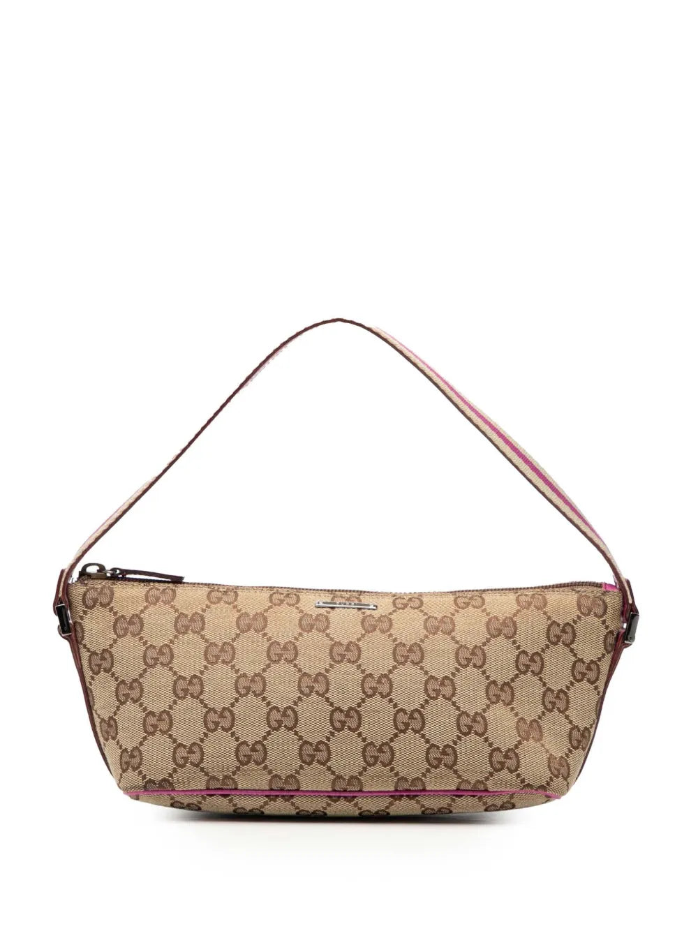 Gucci Pre Owned 2000 2015 Gg Canvas Web Boat Shoulder Bag