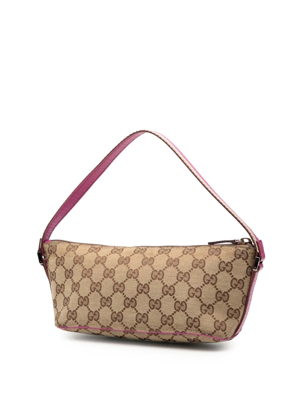 Gucci Pre Owned 2000 2015 Gg Canvas Web Boat Shoulder Bag