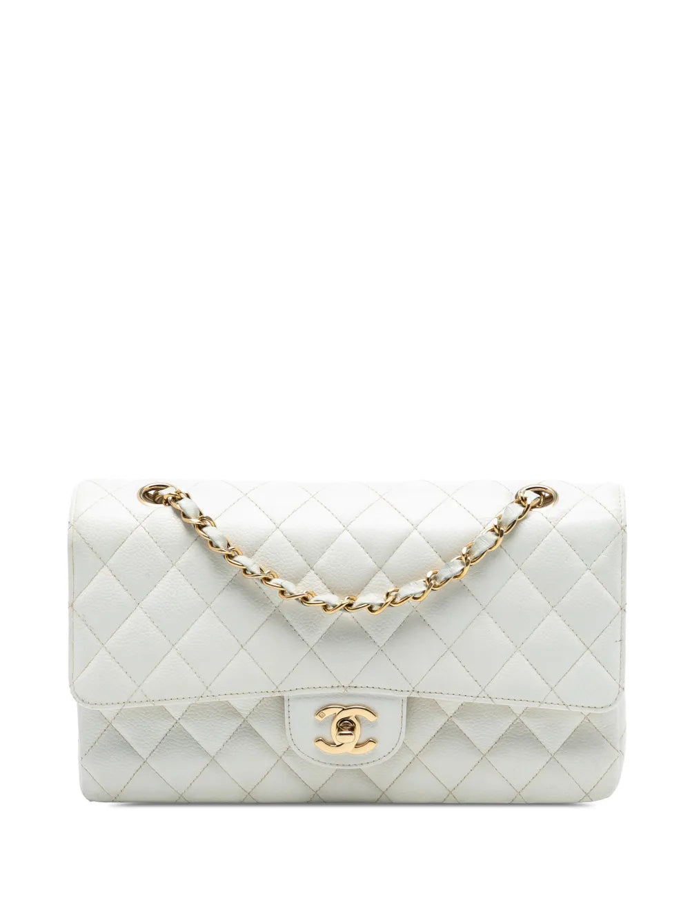 Chanel Pre Owned 2003 2004 Medium Classic Caviar Double Flap Shoulder Bag