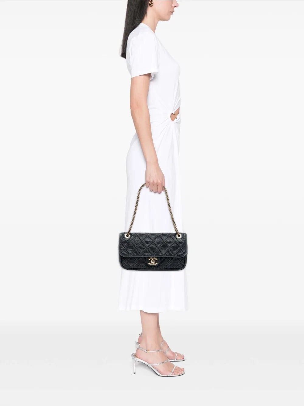 Chanel Pre Owned 2011 Paris Bombay Medium Cc Calfskin Triptych Flap Shoulder Bag