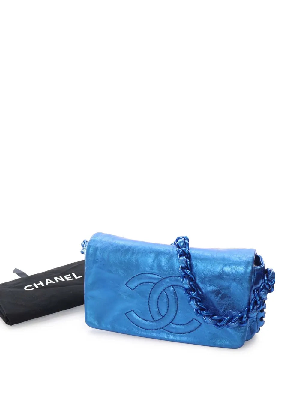 Chanel Pre Owned 2008 2009 Cc Metallic Calfskin Modern Chain Flap Shoulder Bag