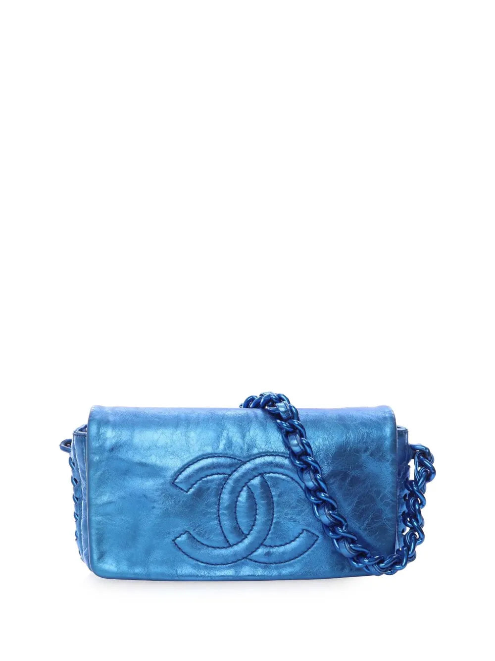 Chanel Pre Owned 2008 2009 Cc Metallic Calfskin Modern Chain Flap Shoulder Bag
