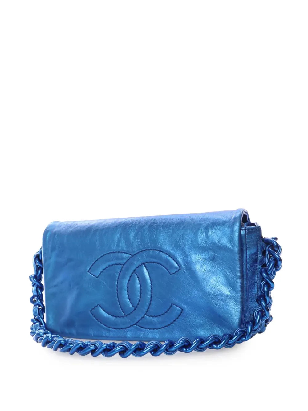 Chanel Pre Owned 2008 2009 Cc Metallic Calfskin Modern Chain Flap Shoulder Bag