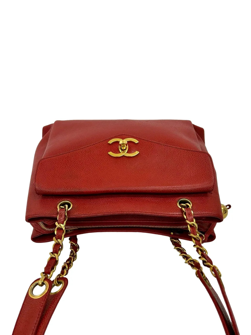 Chanel Pre Owned 1994 1996 Cc Caviar Front Pocket Shoulder Bag