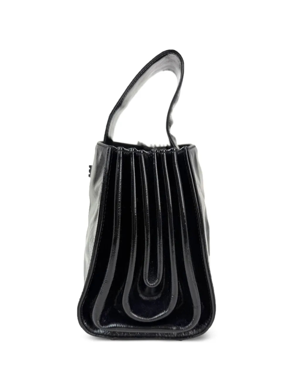 Chanel Pre Owned Mademoiselle Patent Leather Shulder Bag