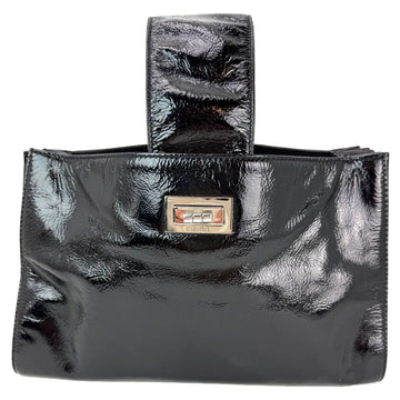 Chanel Pre Owned Mademoiselle Patent Leather Shulder Bag