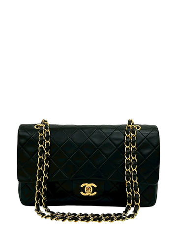 Chanel Pre Owned 1991 1994 Medium Classic Lambskin Double Flap Shoulder Bag