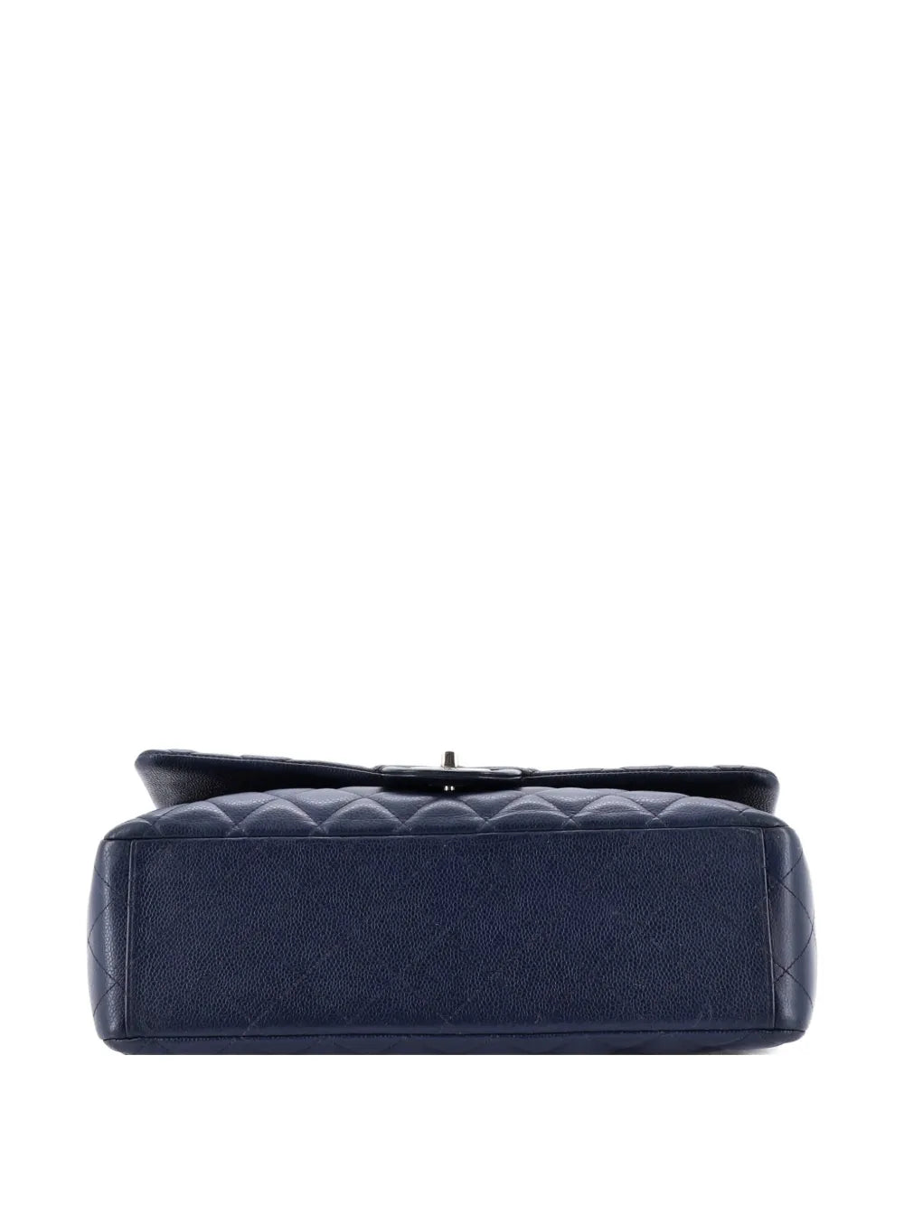 Chanel Pre Owned Classic Double Flap Bag Quilted Caviar Maxi Shoulder Bag