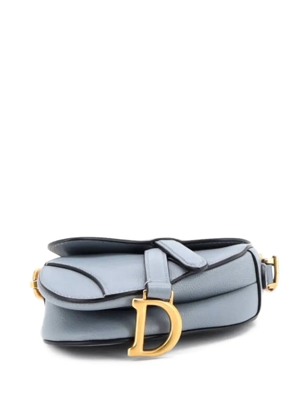 Christian Dior Pre Owned Saddle Handbag With Strap Leather Micro Shoulder Bag