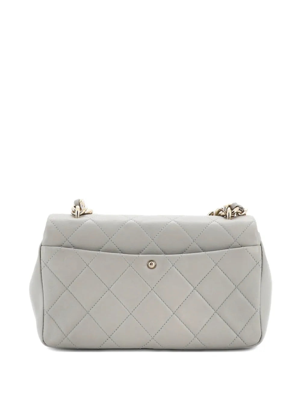 Chanel Pre Owned Resin Elegant Chain Flap Bag Quilted Lambskin Small Shoulder Bag