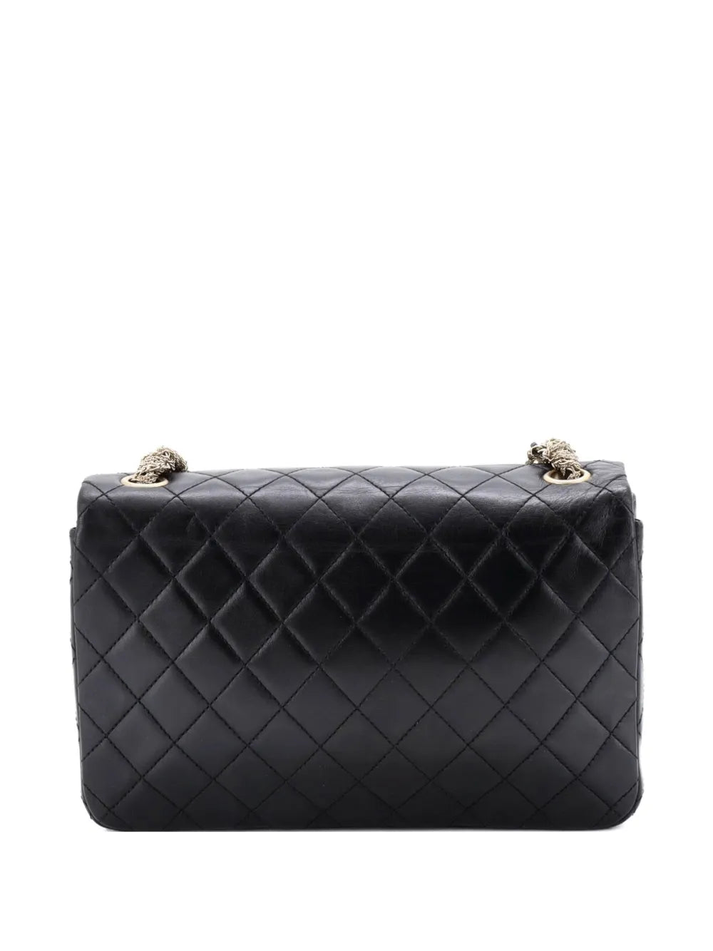 Chanel Pre Owned Westminster Tangled Pearl Chain Flap Bag Quilted Lambskin Medium Shoulder Bag