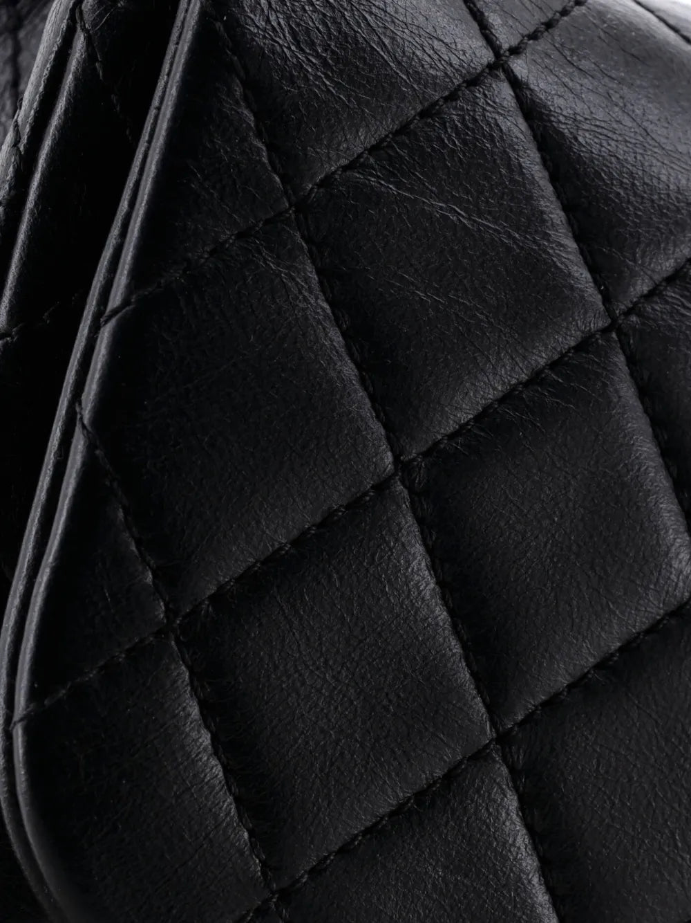 Chanel Pre Owned Westminster Tangled Pearl Chain Flap Bag Quilted Lambskin Medium Shoulder Bag
