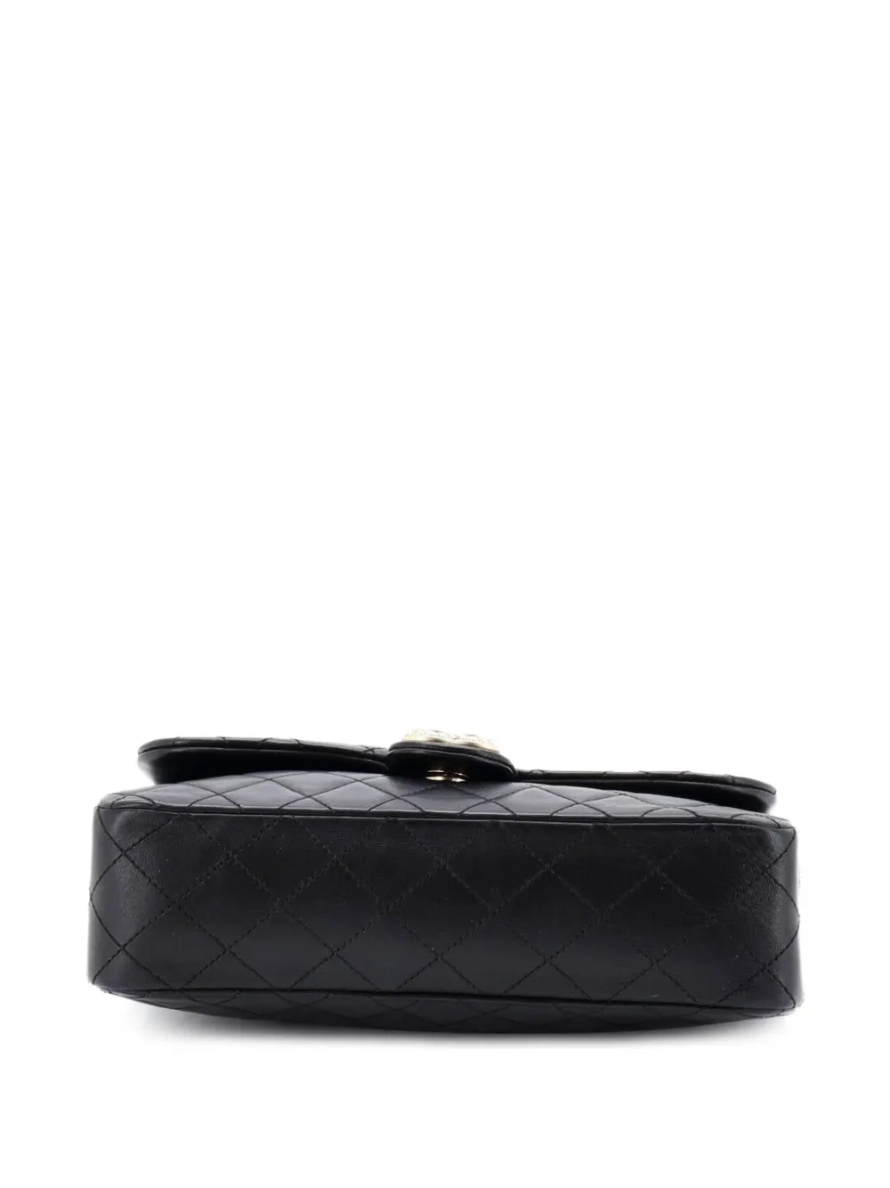 Chanel Pre Owned Westminster Tangled Pearl Chain Flap Bag Quilted Lambskin Medium Shoulder Bag