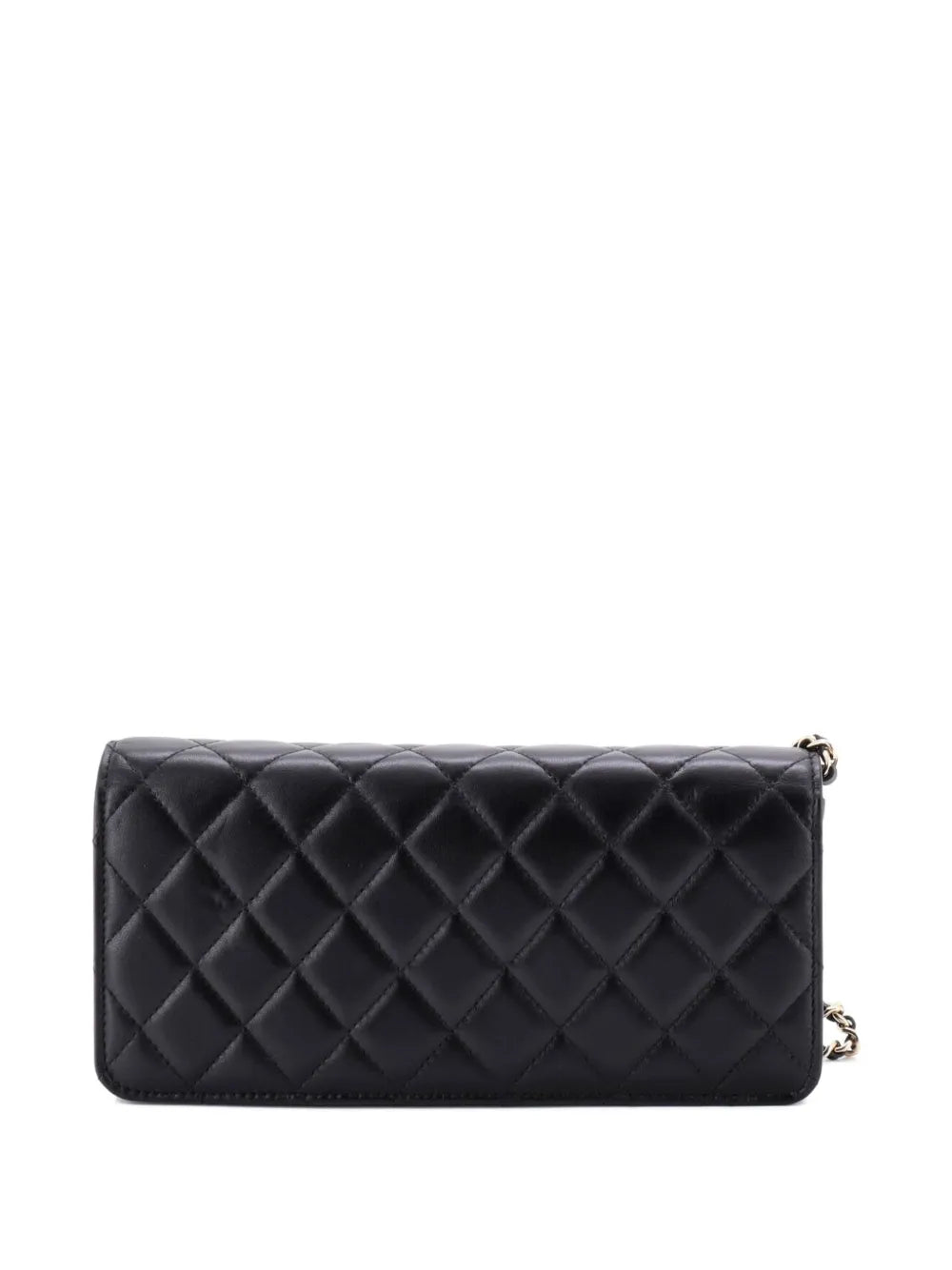 Chanel Pre Owned Pearl Cc Chain Flap Bag Quilted Lambskin Shoulder Bag