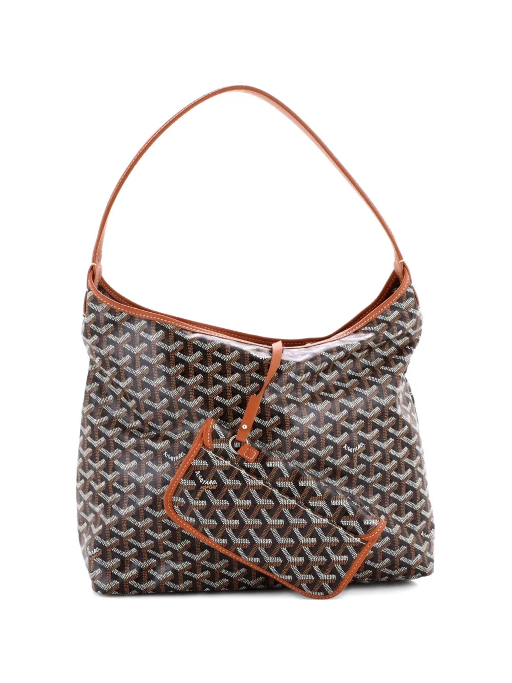 Goyard Pre Owned Boheme Coated Canvas Hobo Bag