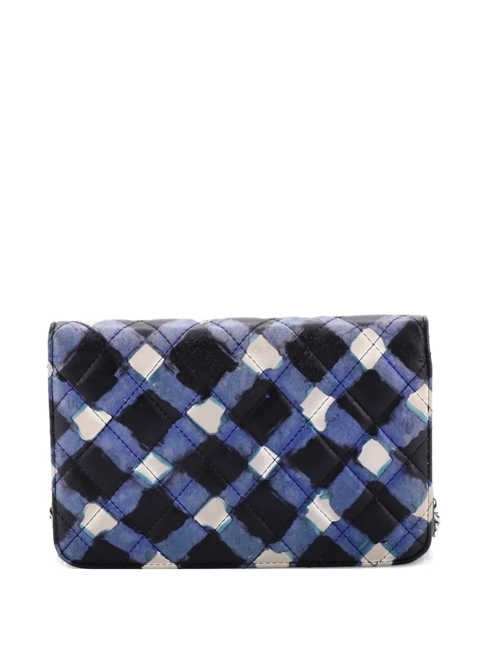 Chanel Pre Owned Airlines Wallet On Chain Quilted Printed Leather Shoulder Bag