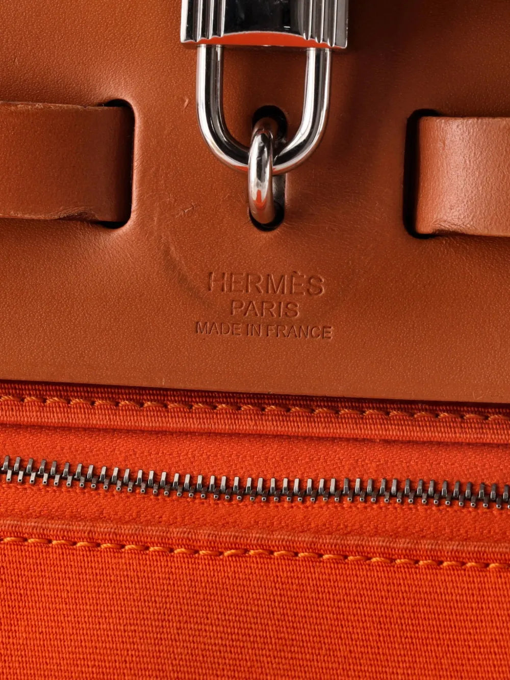 Hermes Pre Owned Herbag Zip Leather And Toile 31 Shoulder Bag