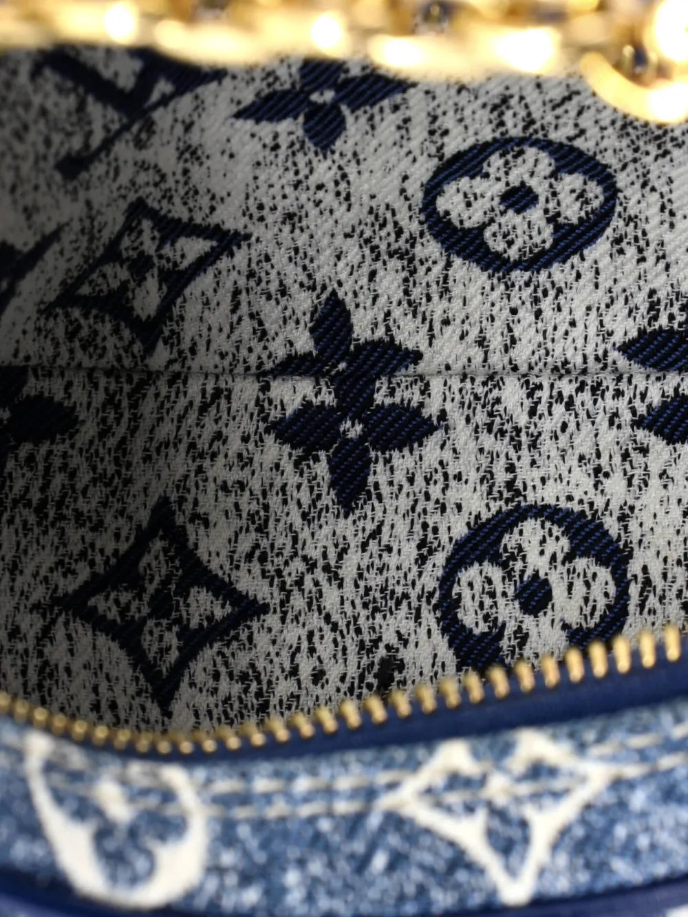 Louis Vuitton Pre Owned Loop Handbag Monogram Jacquard Denim Hobo Bag