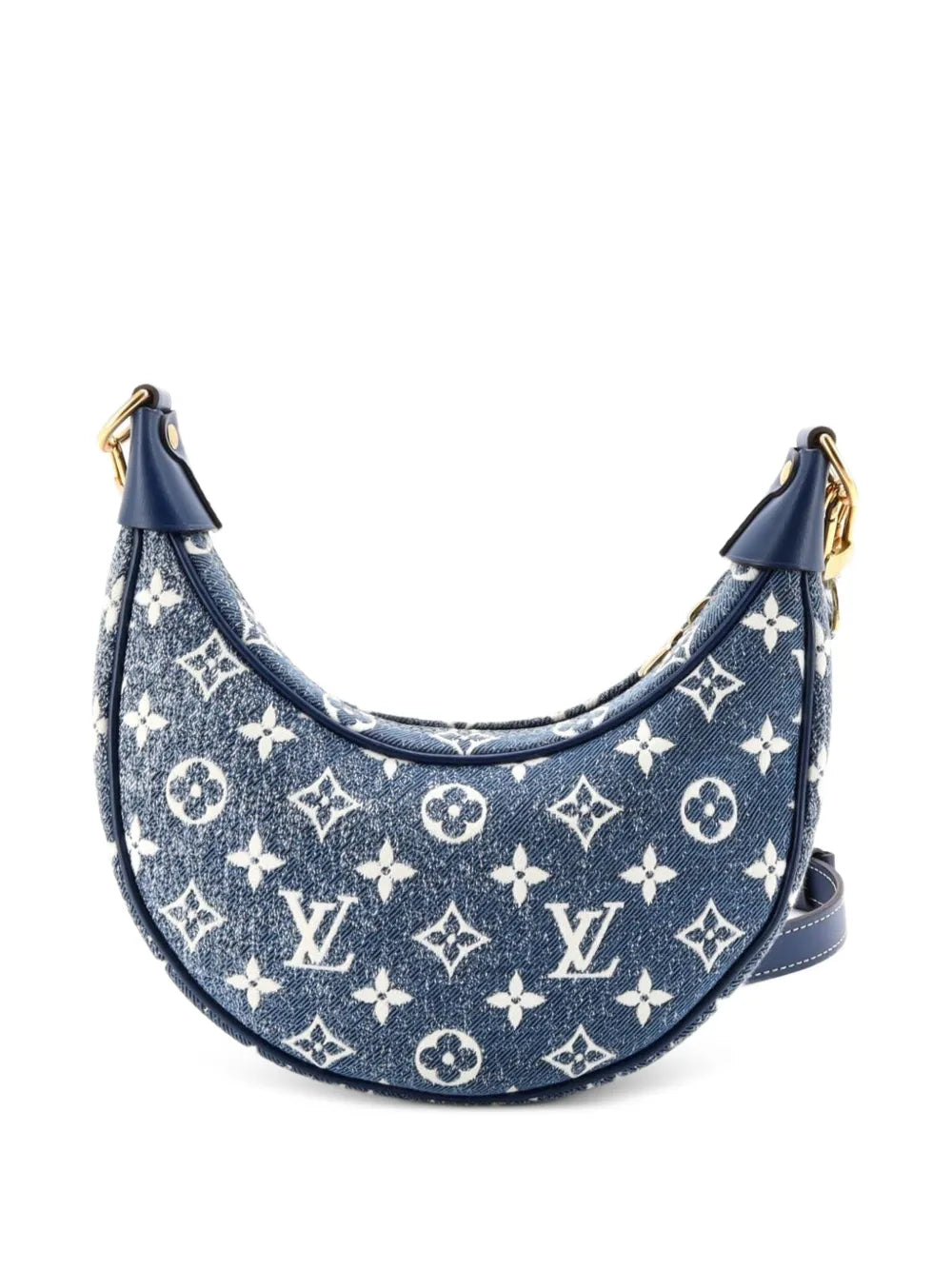 Louis Vuitton Pre Owned Loop Handbag Monogram Jacquard Denim Hobo Bag