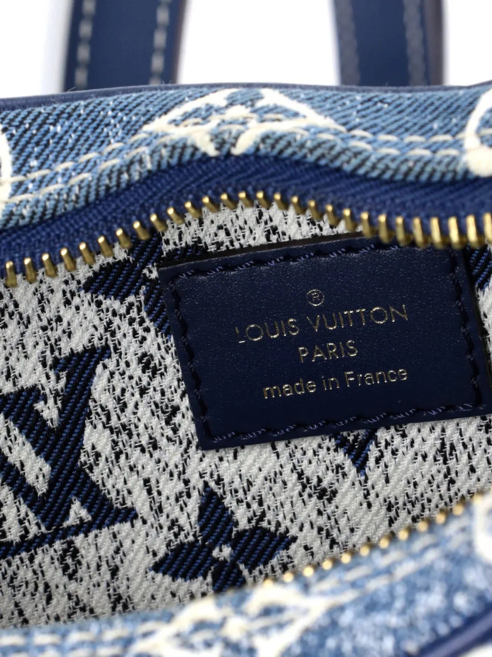 Louis Vuitton Pre Owned Loop Handbag Monogram Jacquard Denim Hobo Bag