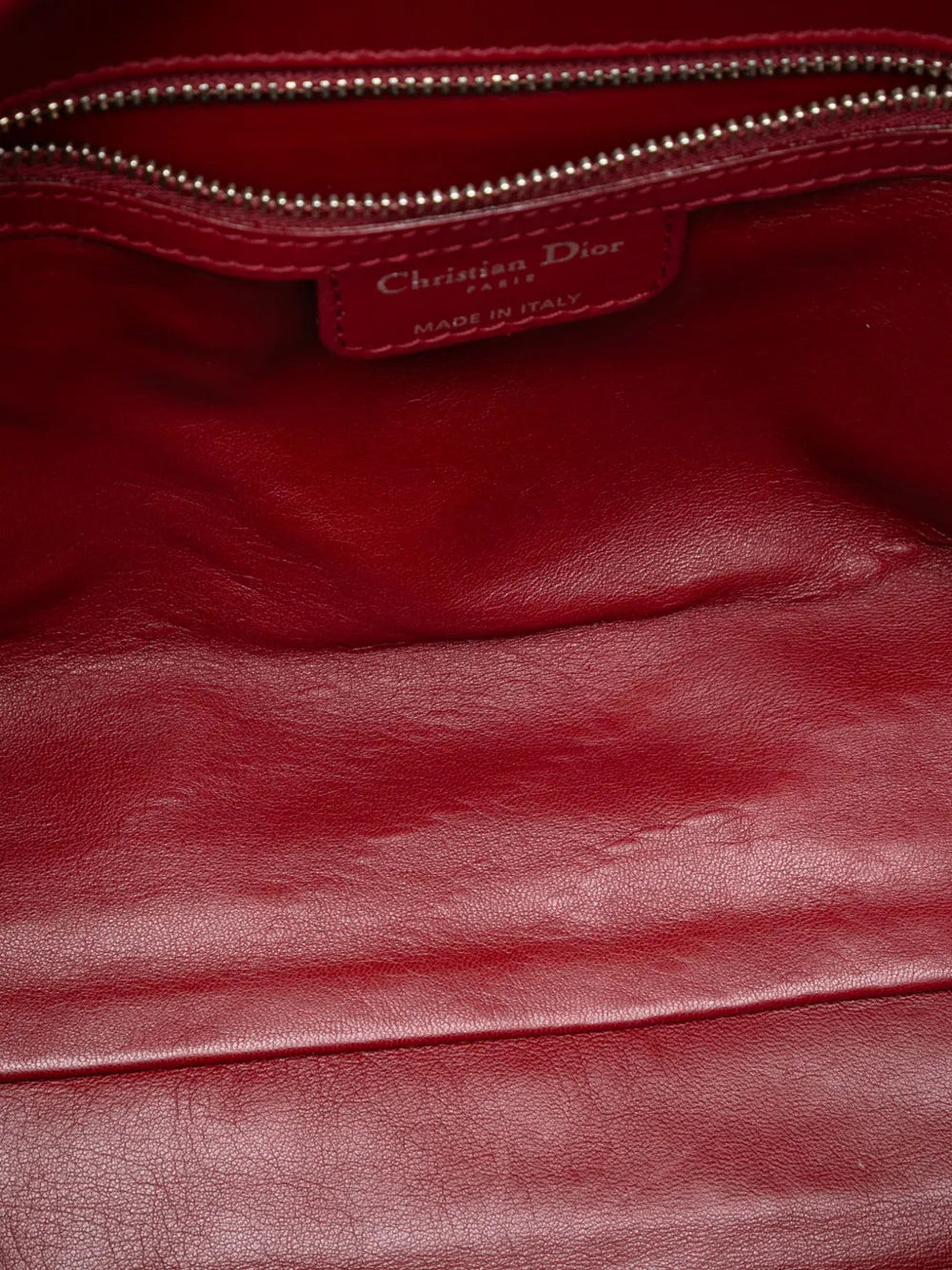 Christian Dior Pre Owned 2009 Small Lambskin Demi Lune Flap Shoulder Bag