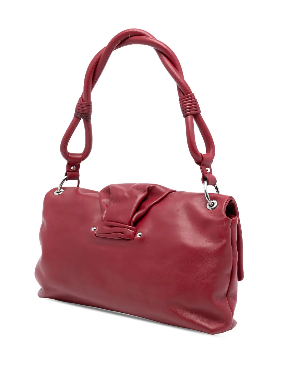 Christian Dior Pre Owned 2009 Small Lambskin Demi Lune Flap Shoulder Bag
