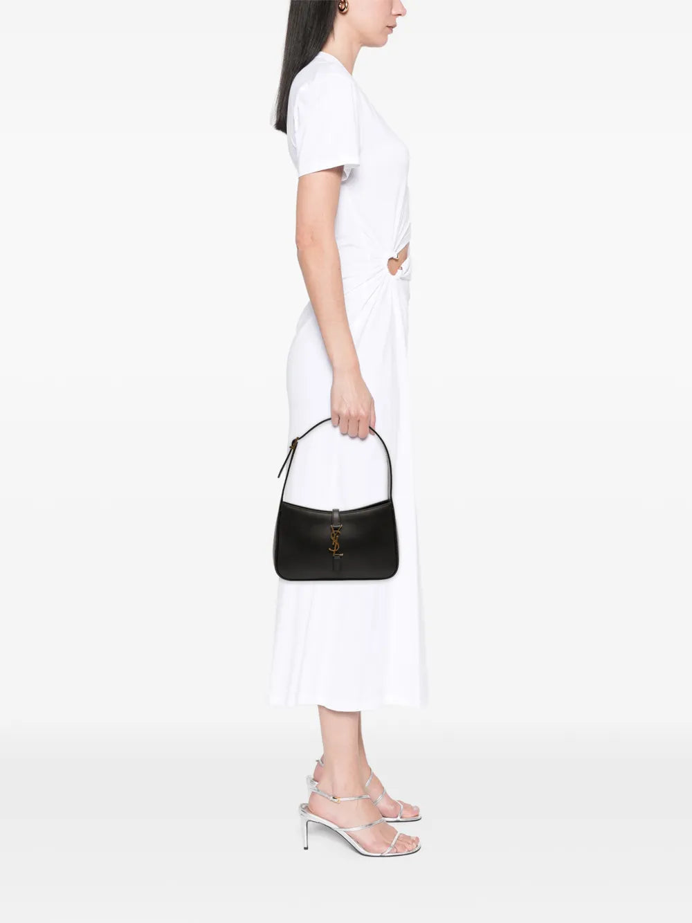 Saint Laurent Pre Owned 2021 Smooth Calfskin Le 5 A 7 Hobo Shoulder Bag
