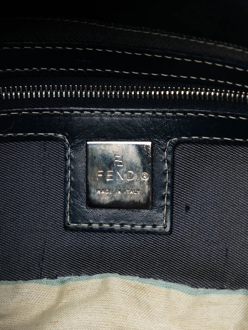 Fendi Pre Owned 2000 2010 Canvas Ff Marble Baguette Shoulder Bag