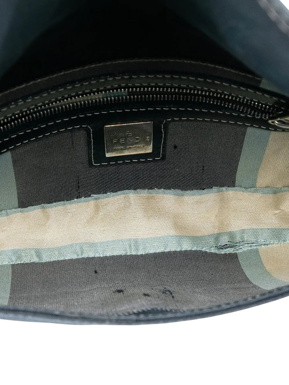 Fendi Pre Owned 2000 2010 Canvas Ff Marble Baguette Shoulder Bag