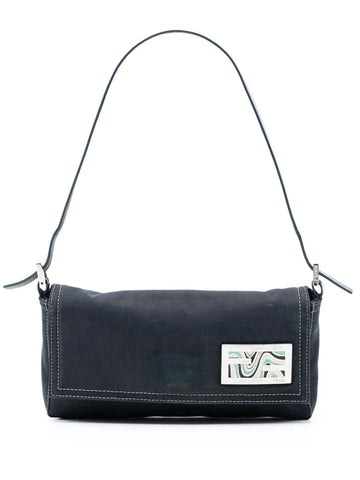 Fendi Pre Owned 2000 2010 Canvas Ff Marble Baguette Shoulder Bag